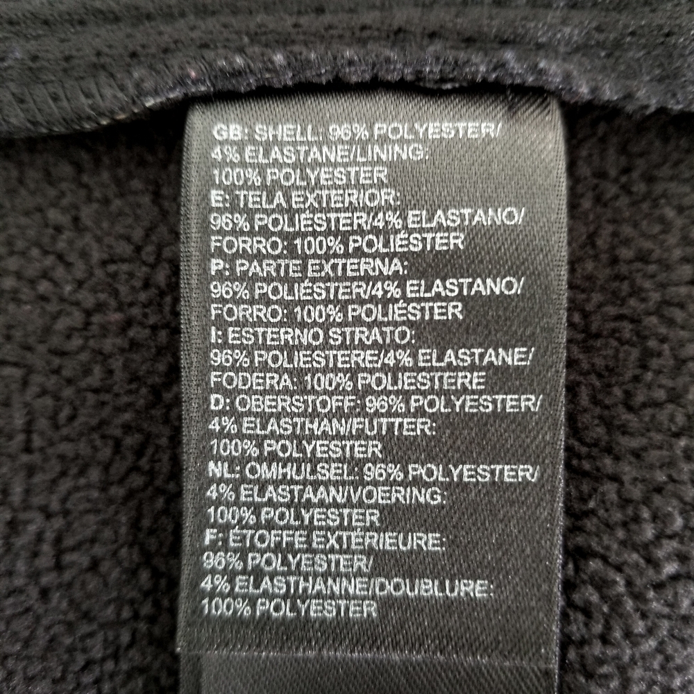 The North Face Black Apex Bionic Softshell Fleece Lined Full Zip Vest Mens Small - Picture 5 of 5